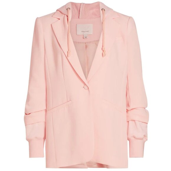CINQ A’ SEPT Khloe Hooded Blazer Size 6 Pale Rose New With Tags - Picture 2 of 7